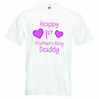 Happy first Fathers Day Daddy - Girls T-shirt