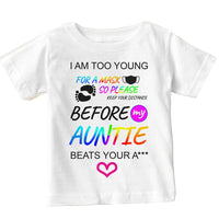 Soft Cotton Baby T-shirt I Am Too Young For Mask Gift for Boys & Girls
