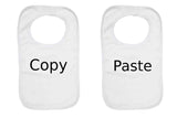 "Copy" and "Paste" Twin Baby Bibs