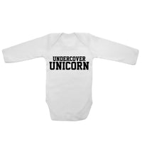 Undercover Unicorn - Long Sleeve Baby Vests