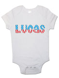 Super Hero Personalised Short Sleeved Baby Vest