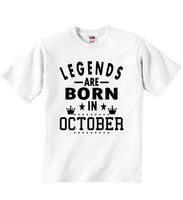 Legends Are Born In October - Baby T-shirts
