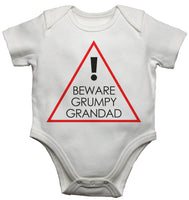 Beware Grumpy Grandad - Baby Vests Bodysuits