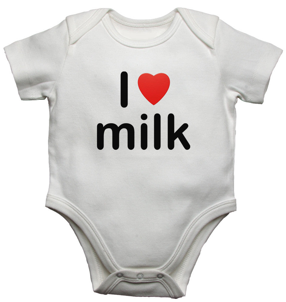 I Love Milk Baby Vests Bodysuits