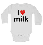 I Love Milk Long Sleeve Baby Vests