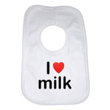 I Love Milk Baby Bibs
