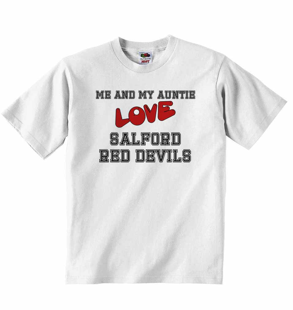 Me and My Auntie Love Salford Red Devils - Baby T-shirt