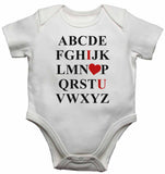 ABCDEFGHIJKLMNOPQRSTUVWXYZ - Baby Vests Bodysuits for Boys, Girls