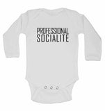 Professional Socialite - Long Sleeve Baby Vests for Boys & Girls