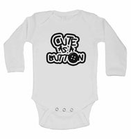 Cute As A Button - Long Sleeve Baby Vests for Boys & Girls