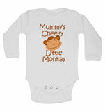 Mummy's Cheeky Little Monkey - Long Sleeve Baby Vests for Boys & Girls