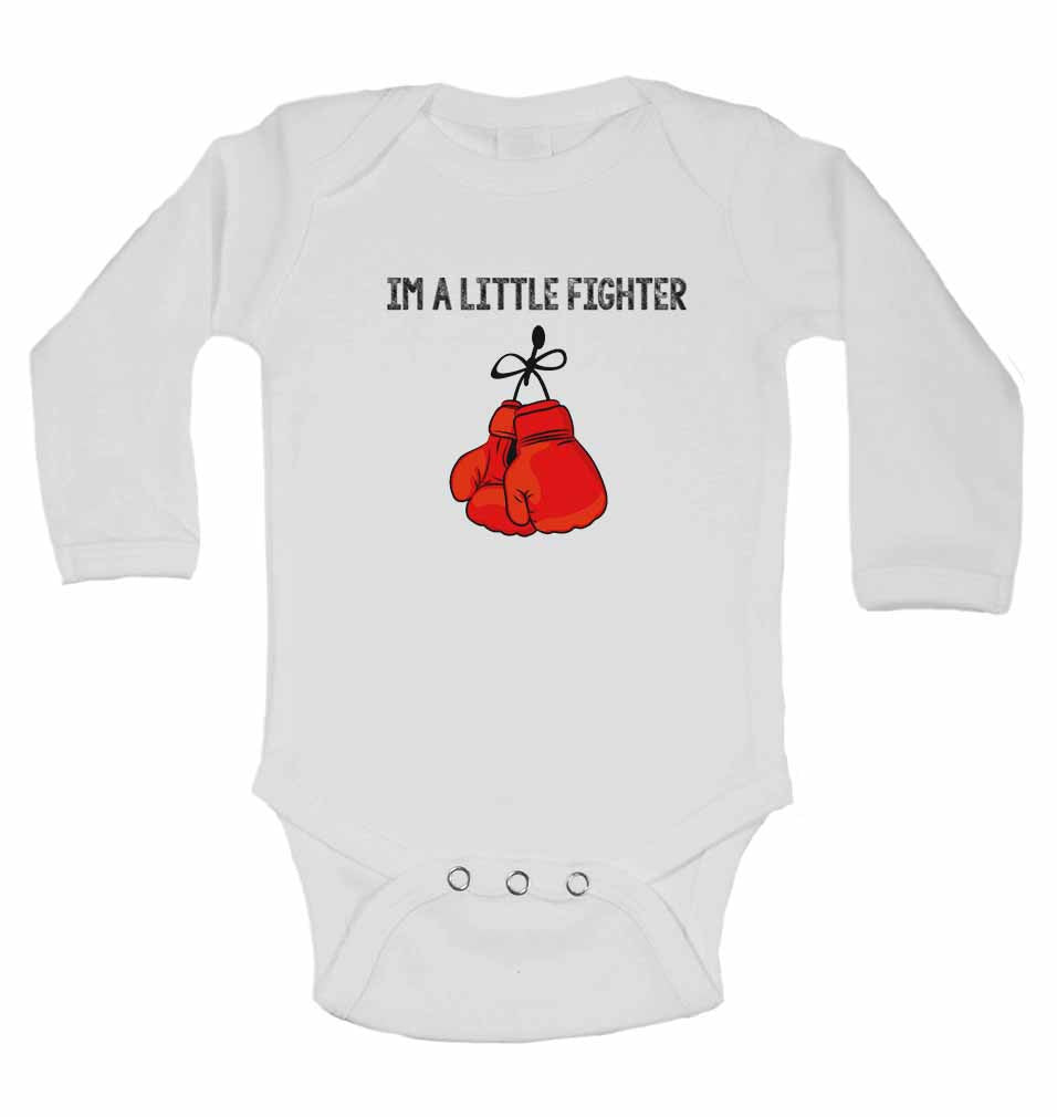 Im a Little Fighter - Long Sleeve Baby Vests for Boys & Girls