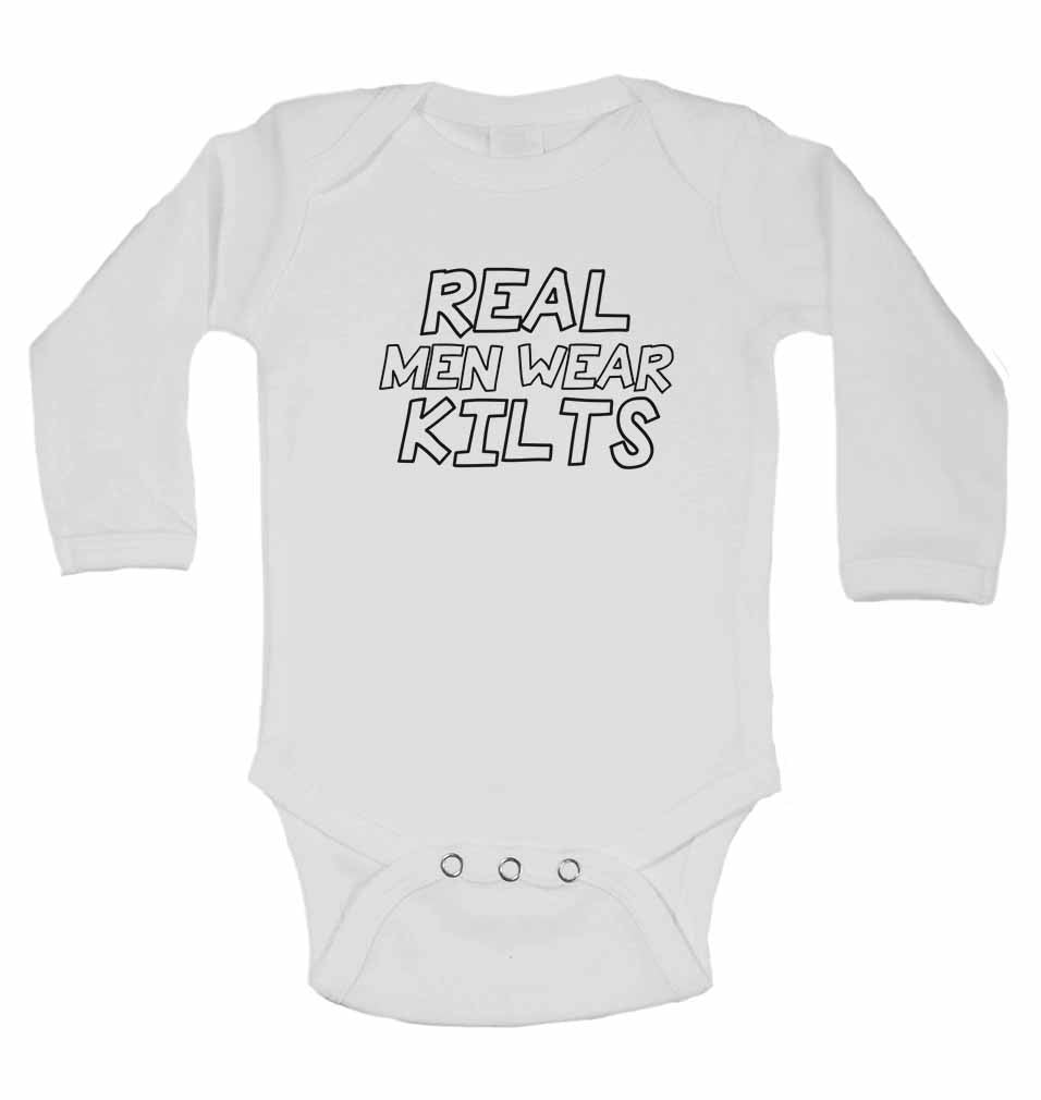 Real Men Wear Kilts - Long Sleeve Baby Vests for Boys & Girls