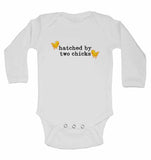 Hatched By Two Chicks - Long Sleeve Baby Vests for Boys & Girls