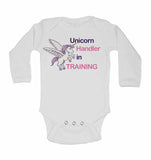 Unicorn Handler in Training - Long Sleeve Baby Vests