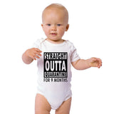 Soft Cotton BabyVests Bodysuits Grows Straight Outta Quarantine for Newborn Gift