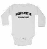 Newcastle Born and Bred - Long Sleeve Baby Vests for Boys & Girls