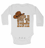 I Listen to Country Music With My Auntie - Long Sleeve Baby Vests for Boys & Girls