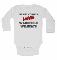 Me and My Uncle Love Wakefield Wildcats - Long Sleeve Baby Vests for Boys & Girls