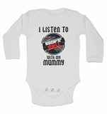 I Listen to Rock N Roll With My Mummy - Long Sleeve Baby Vests for Boys & Girls