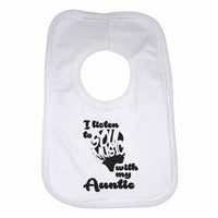 I Listen to Soul Music With My Auntie Boys Girls Baby Bibs