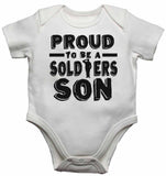 Proud to Be a Soldiers Son - Baby Vests Bodysuits for Boys, Girls