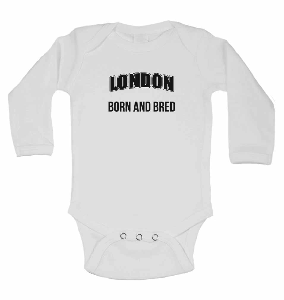 London Born and Bred - Long Sleeve Baby Vests for Boys & Girls