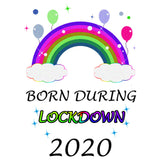 Personalised Soft Cotton Baby Bib Born During Lockdown 2020 for Boys & Girls