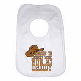 I Listen to Country Music With My Daddy Boys Girls Baby Bibs