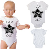 Soft Cotton Monthly milestone baby grow bodysuit kit baby shower baby announcement