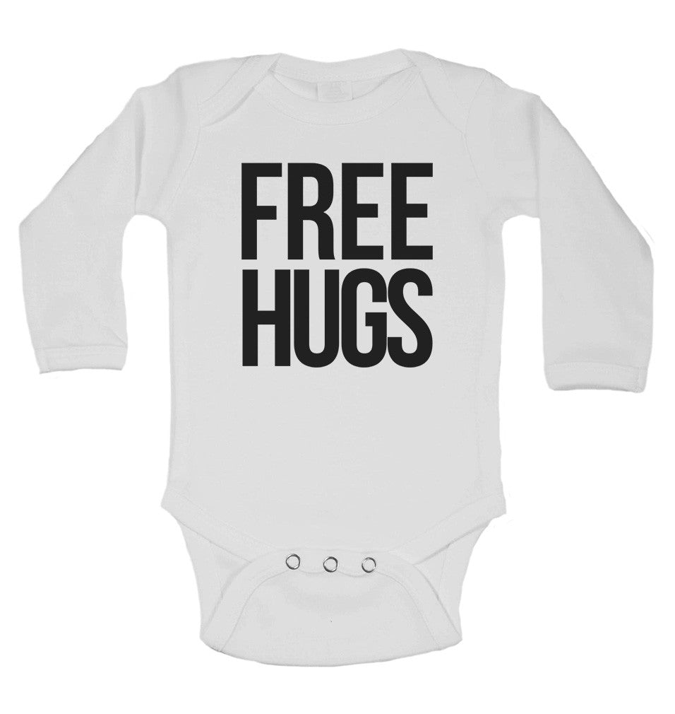 Free Hugs Long Sleeve Baby Vests