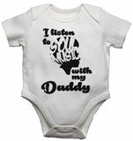 I Listen to Soul Music With My Daddy - Baby Vests Bodysuits for Boys, Girls