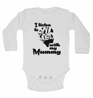 I Listen to Soul Music With My Mummy - Long Sleeve Baby Vests for Boys & Girls