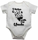 I Listen to R&B With My Uncle - Baby Vests Bodysuits for Boys, Girls