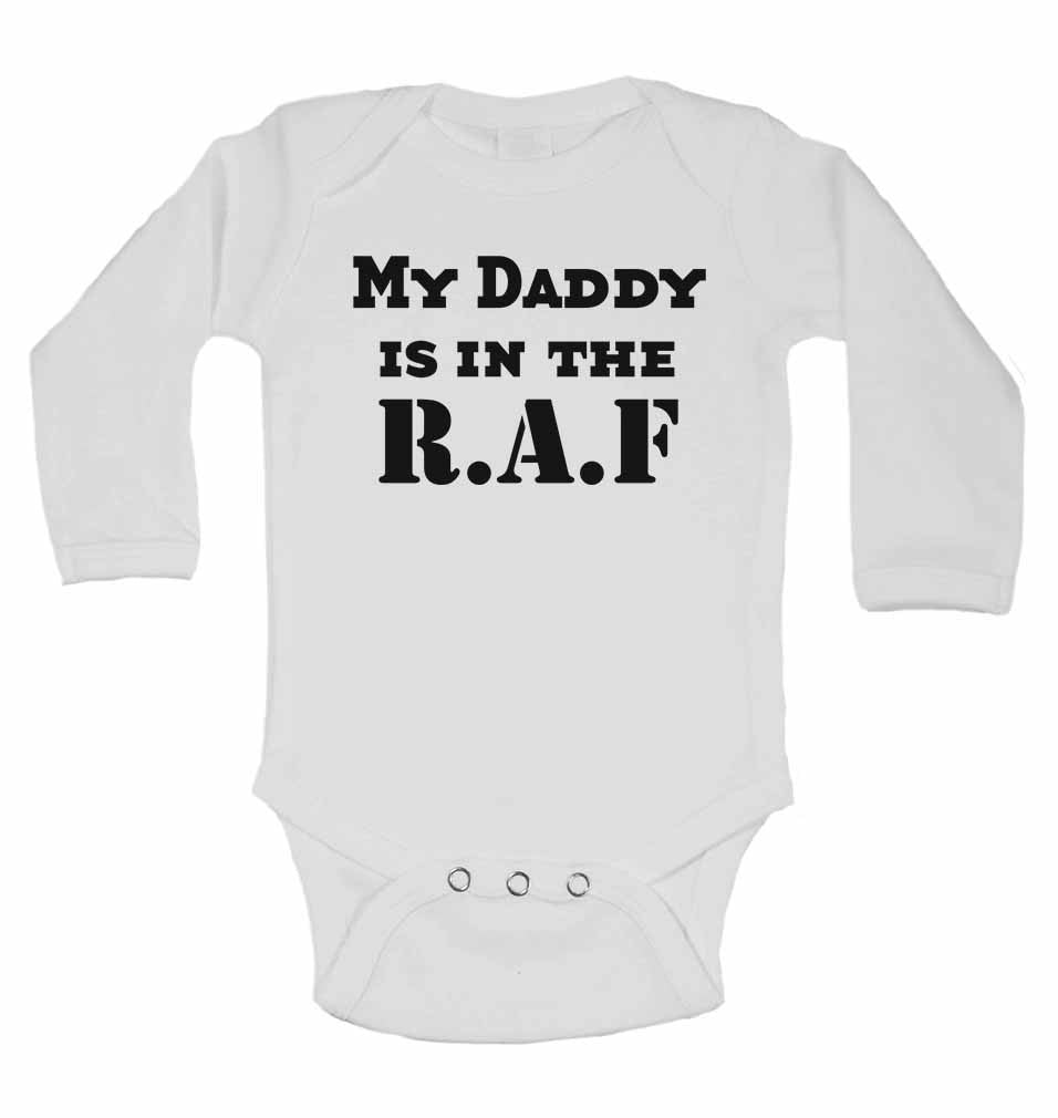 My Daddy is in The Royal Air Force - Long Sleeve Baby Vests