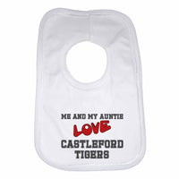 Me and My Auntie Love Castleford Tigers Boys Girls Baby Bibs