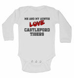 Me and My Auntie Love Castleford Tigers - Long Sleeve Baby Vests for Boys & Girls