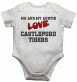 Me and My Auntie Love Castleford Tigers - Baby Vests Bodysuits for Boys, Girls