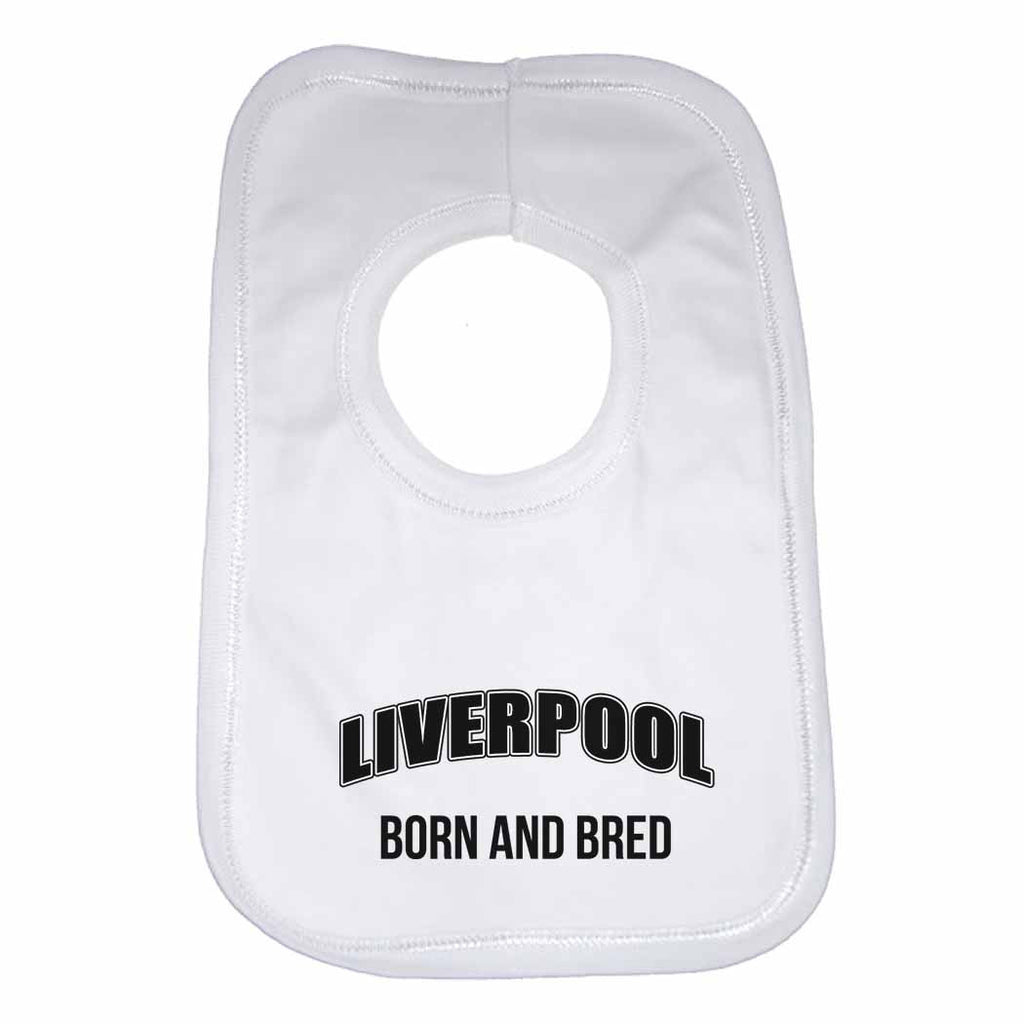 Liverpool Born and Bred Boys Girls Baby Bibs
