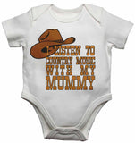 I Listen to Country Music With My Mummy - Baby Vests Bodysuits for Boys, Girls