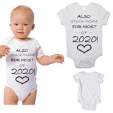 Soft Cotton BabyVests Bodysuits Grows Stuck Inside for Most of 2020 Newborn Gift