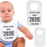 Personalised Soft Cotton Baby Bib The Best Thing About 2020 for Boys & Girls