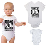 Soft Cotton BabyVests Bodysuits Grows Straight Outta Quarantine for Newborn Gift