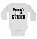 Mummy's Little Soldier - Long Sleeve Baby Vests
