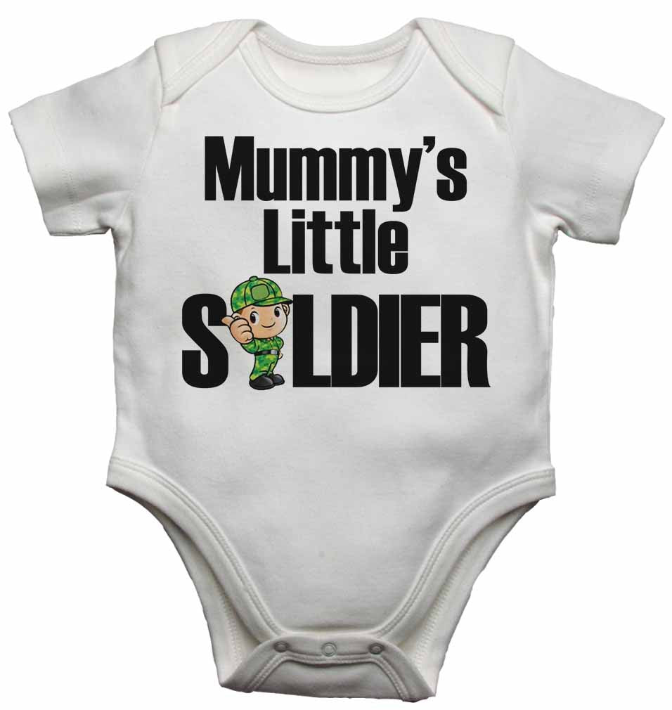 Mummy's Little Soldier - Baby Vests Bodysuits for Boys, Girls