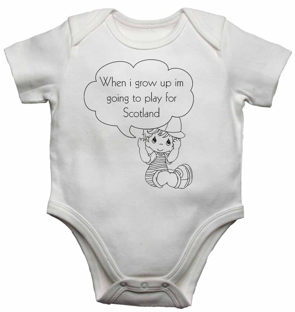 When I Grow Up Im Going to Play for Scotland - Baby Vests Bodysuits for Boys, Girls