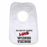 Me and My Auntie Love Widnes Vikings Boys Girls Baby Bibs