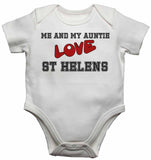 Me and My Auntie Love St Helens - Baby Vests Bodysuits for Boys, Girls
