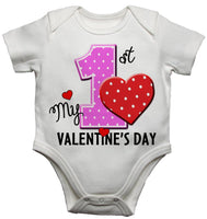My First 1st Valentines Day Baby Vests Bodysuits