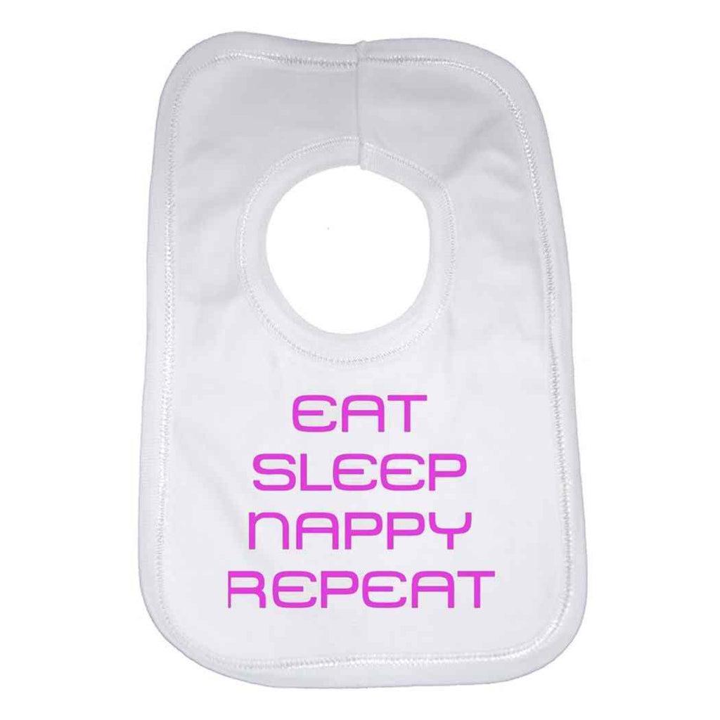 Eat Sleep Nappy Repeat Baby Bib